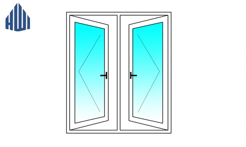 Ilustrasi Jendela swing uPVC