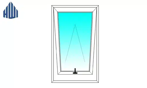 Ilustrasi Jendela Jungkit uPVC