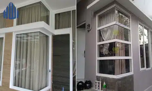 Jendela Kaca Sudut uPVC